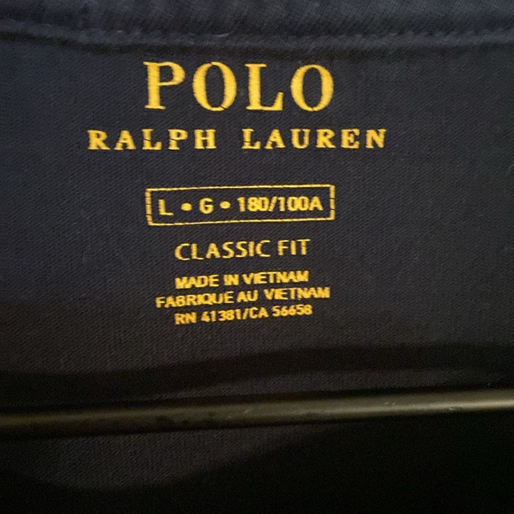 🔥EC🔥Polo Ralph Lauren 100% Cotton Embroidered Logo and Flag Long Sleeve Shirt. - Picture 5 of 8
